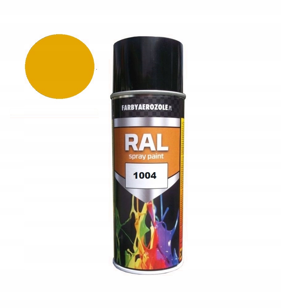 LAKIER SPRAY AKRYLOWY RAL 1004 ŻÓŁTY ZŁOTY JAKOŚĆ