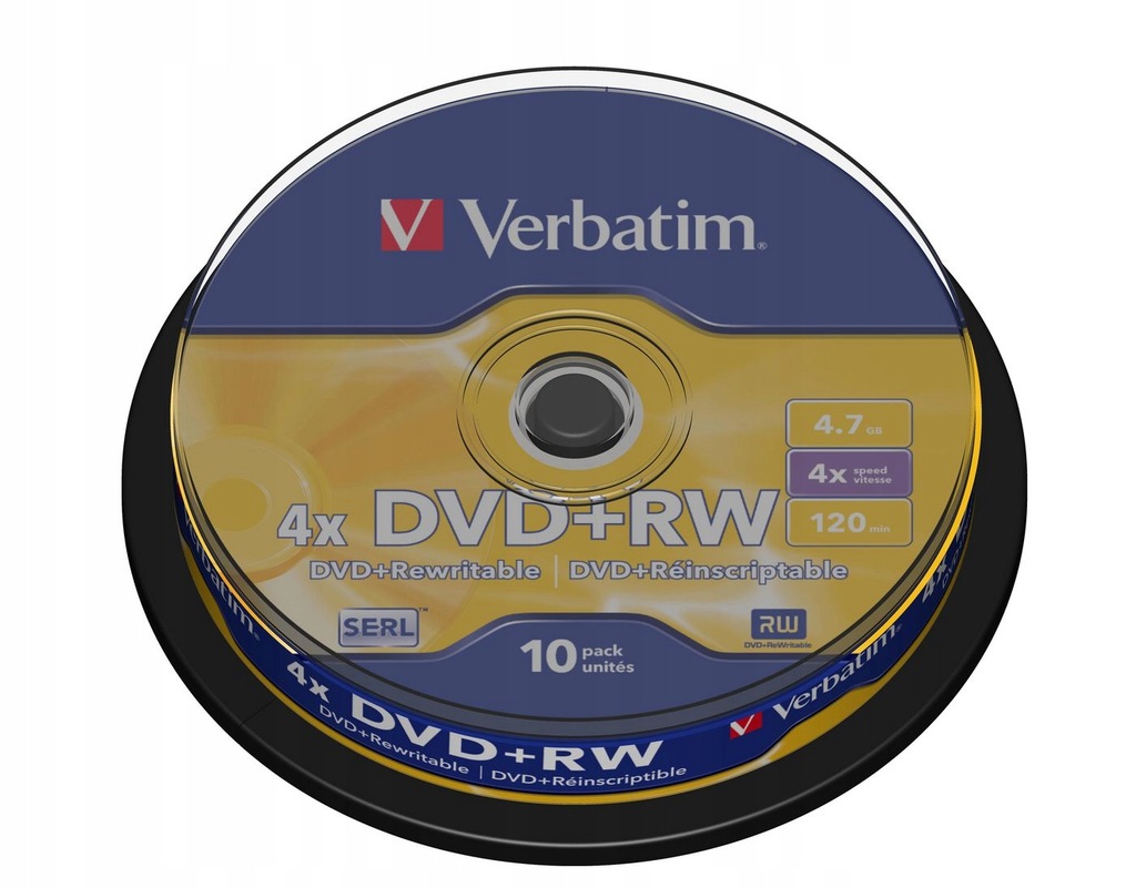 Verbatim DVD+RW 4X, 4.7GB Branded