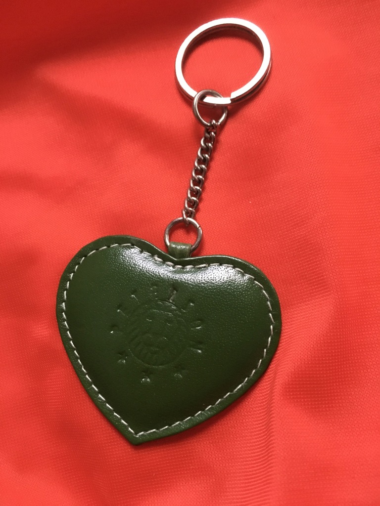 Breloczek brelok do kluczy serce zielone