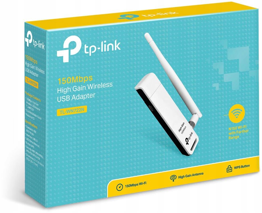 Купить СЕТЕВАЯ КАРТА TP-LINK TL-WN722N 4dBi USB WiFi: отзывы, фото, характеристики в интерне-магазине Aredi.ru