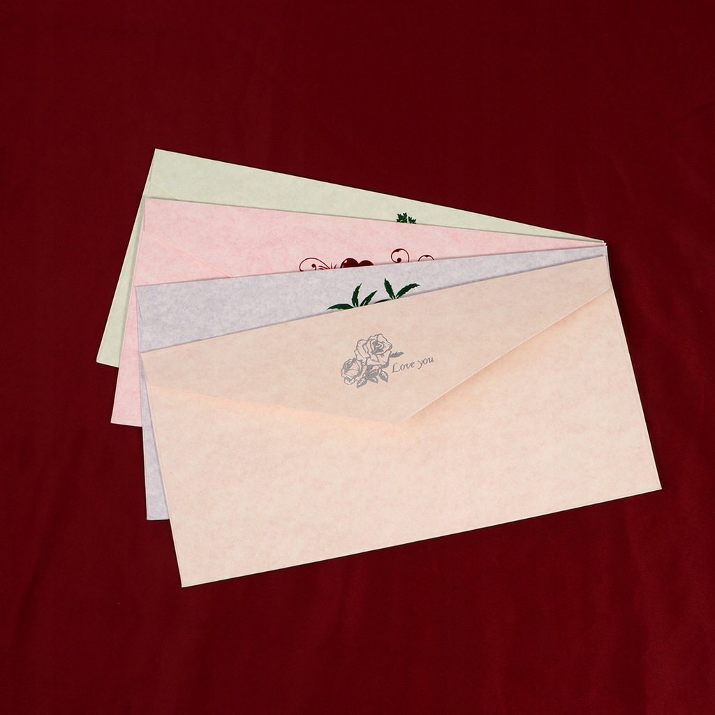 16pcs Retro Envelope Letter Paper Storage Pouch Wr