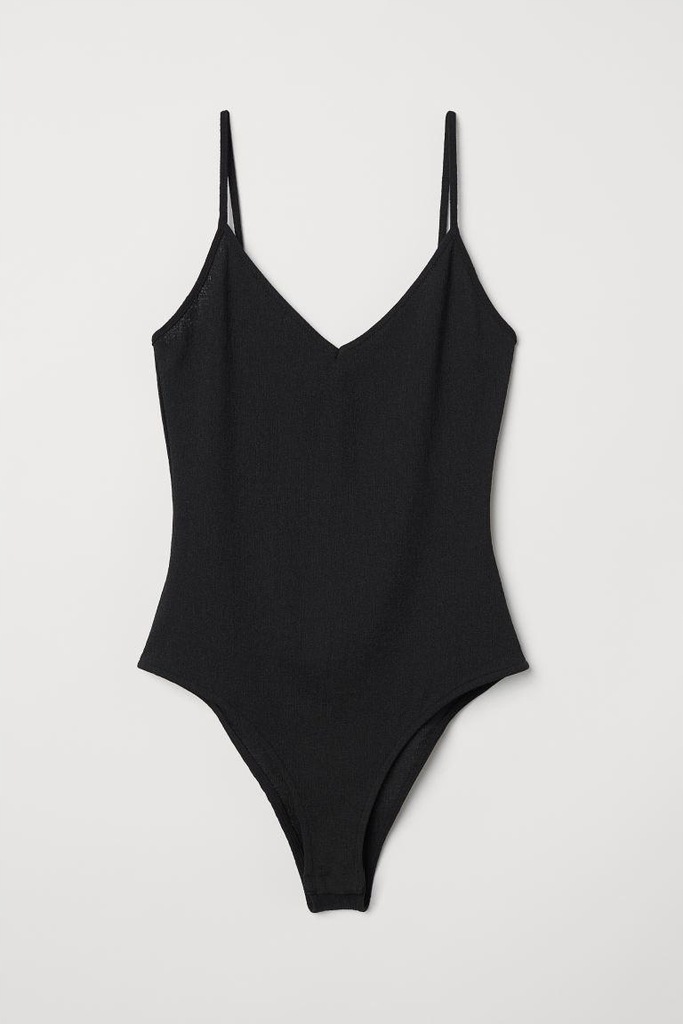 P7R040 H&M__XXZ CZARNE BODY RAMIĄCZKA__S