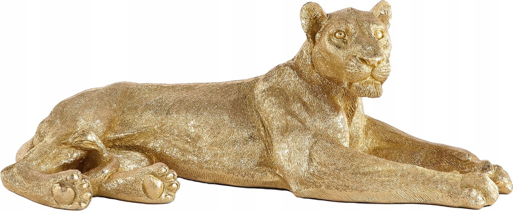 Dekoracja stojąca złota lew 81x38