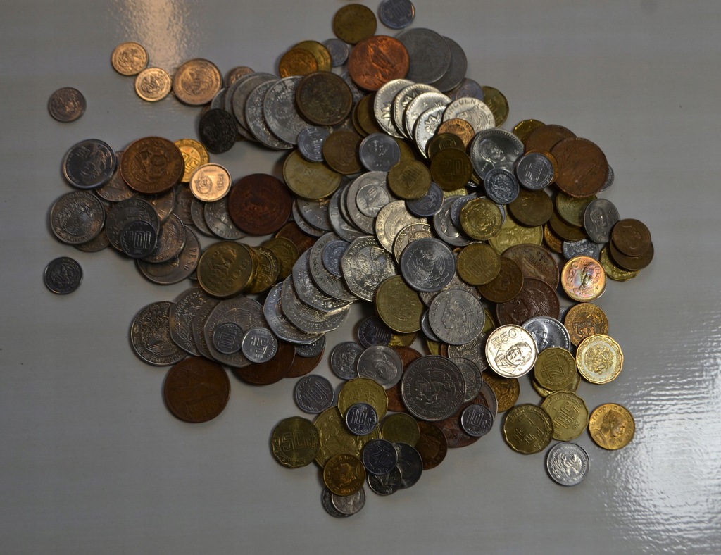 Meksyk - miks - ciekawy zestaw - 180 monet - każda moneta inna