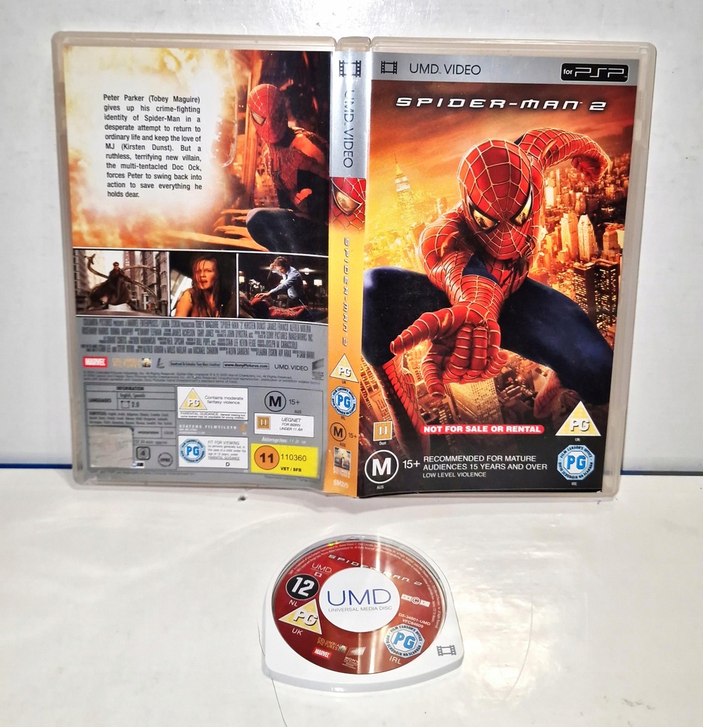 Spider-Man 2: The Game PSP UMD VIDEO PL ZADBANA PŁYTA