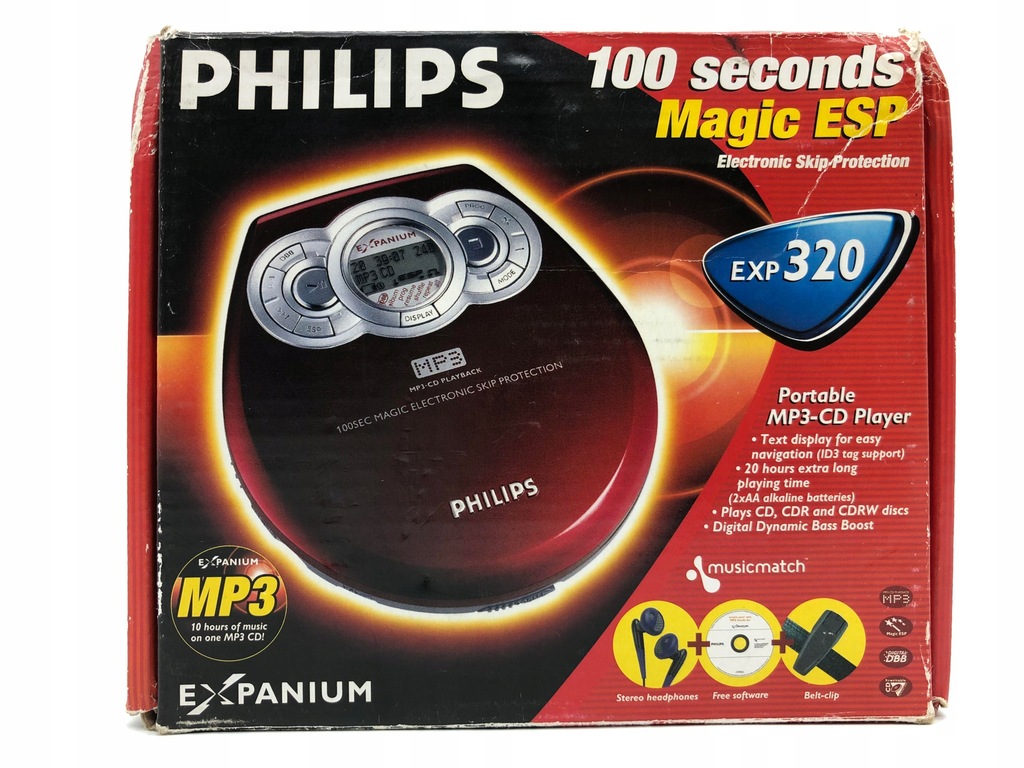 Discman Philips Expanium exp320 cd player mp3
