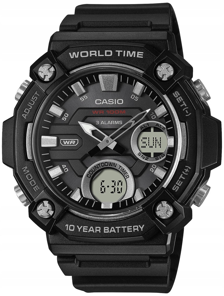 Sportowy zegarek męski Casio AEQ-120W 1A +GRAWER