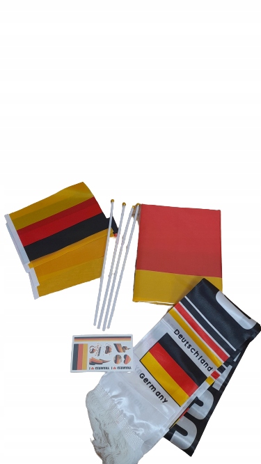 Zestaw Kibica Niemcy Szalik Flaga Dekoracja