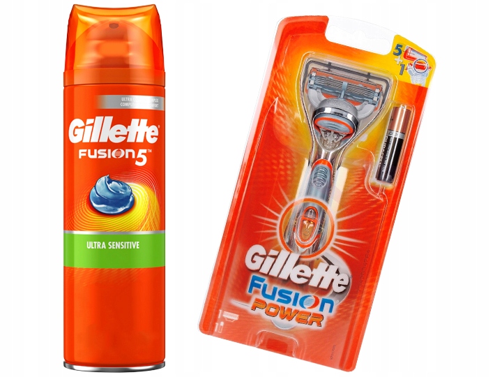 ŻEL + MASZYNKA GILLETTE FUSION POWER Z BATERIĄ