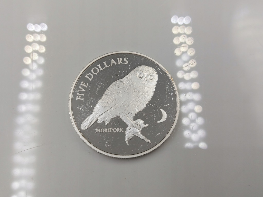 5 Dolarów Nowa Zelandia 1999 28,30g 999 AA137