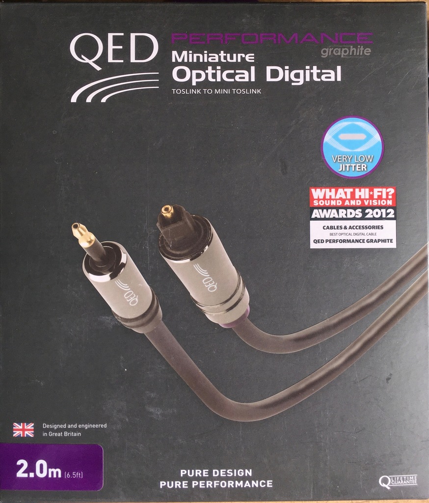 QED Performance Graphite toslink do minitoslink 2m