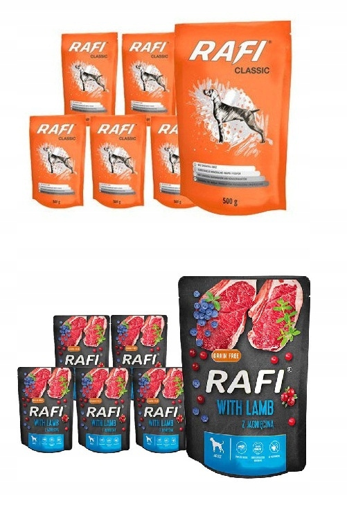 Rafi Mix smaków classic/jagnięcina 40x500 g
