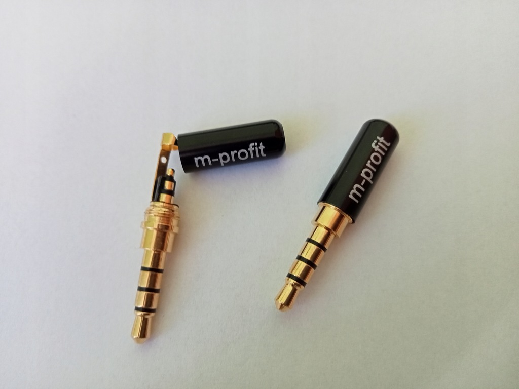 Wtyk mini jack 3.5mm 4 pola HQ 24k czarny 9918943038 oficjalne