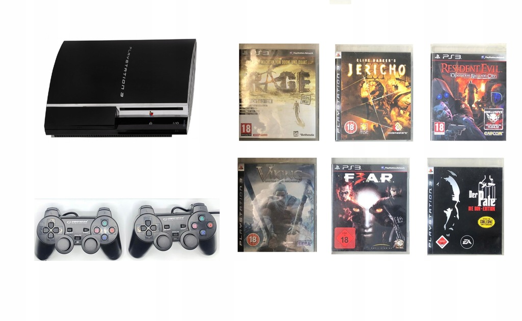 PS3 PlayStation 3 + 6 GIER + 2 PADY - OKAZJA