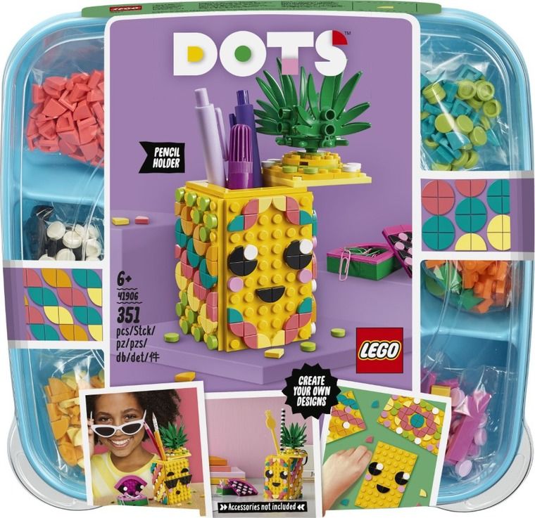Lego DOTS 41906 Pojemnik na długopisy Ananas