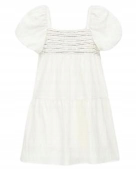 08T126 ZARA KIDS__MK4 BIAŁA SUKIENKA HAFT__116 CM