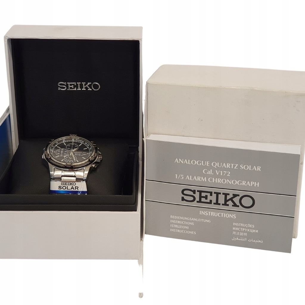 SEIKO Solar v172 Zegarek Męski Chronograph - 11516835432 - oficjalne  archiwum Allegro