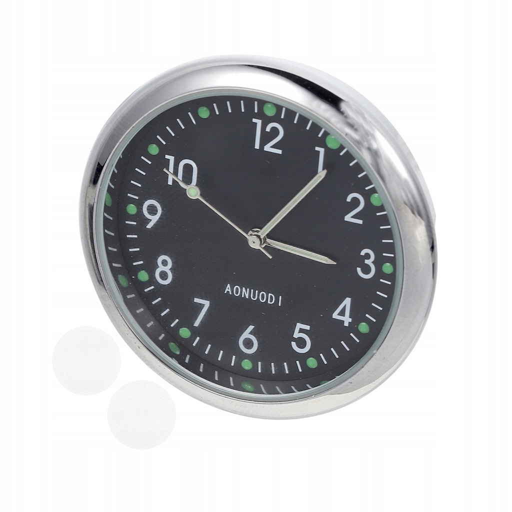 KWARCOWY ZEGAR SAMOCHODOWY PRZYLEPNY LŚNIĄCY DESKA 1SZTUKA