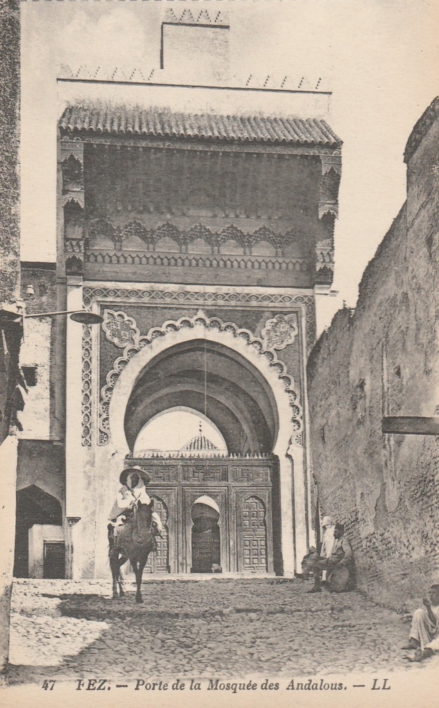 119.Maroko Fez,Brama Wejściowa do Meczetu Andalous,Przedwojenna Pocztówka