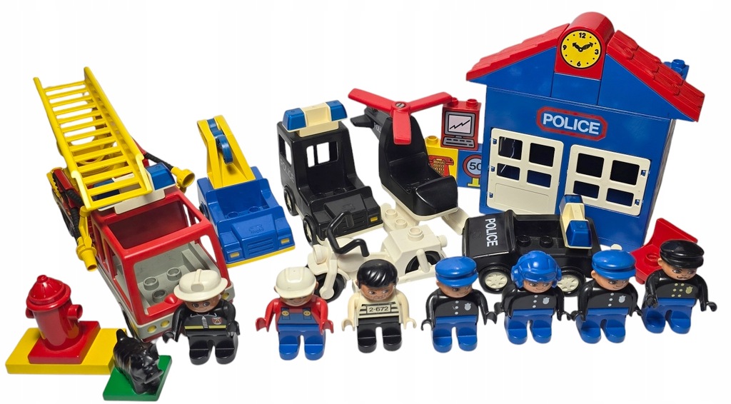 LEGO DUPLO MIX POLICJA I STRAŻ POŻARNA UNIKATY