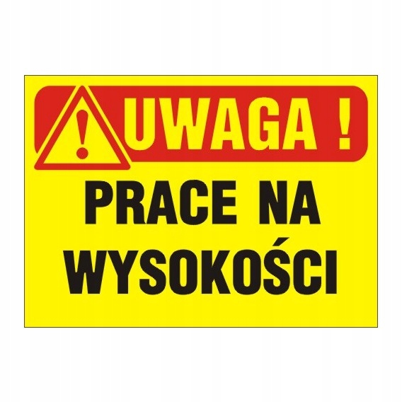 Znak TB-5 K prace na wysokości