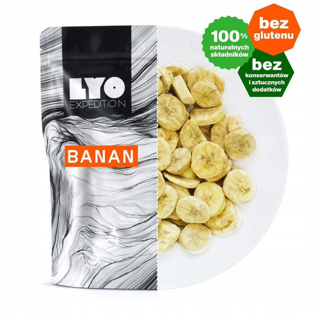 Banan liofilizowany Owoce liofilizowane LYO Food