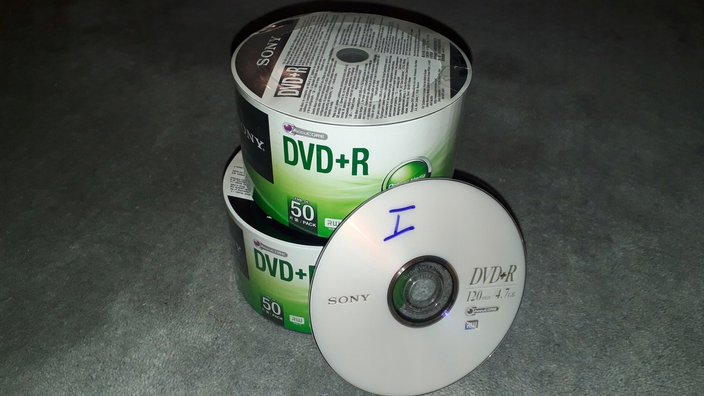 Płyty Sony DVD+R x16, 100 sztuk