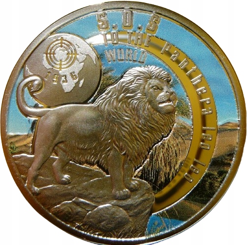 1$ NIUE 2016 LEW BERBERYJSKI SREBRO 999 SOS RZADKA