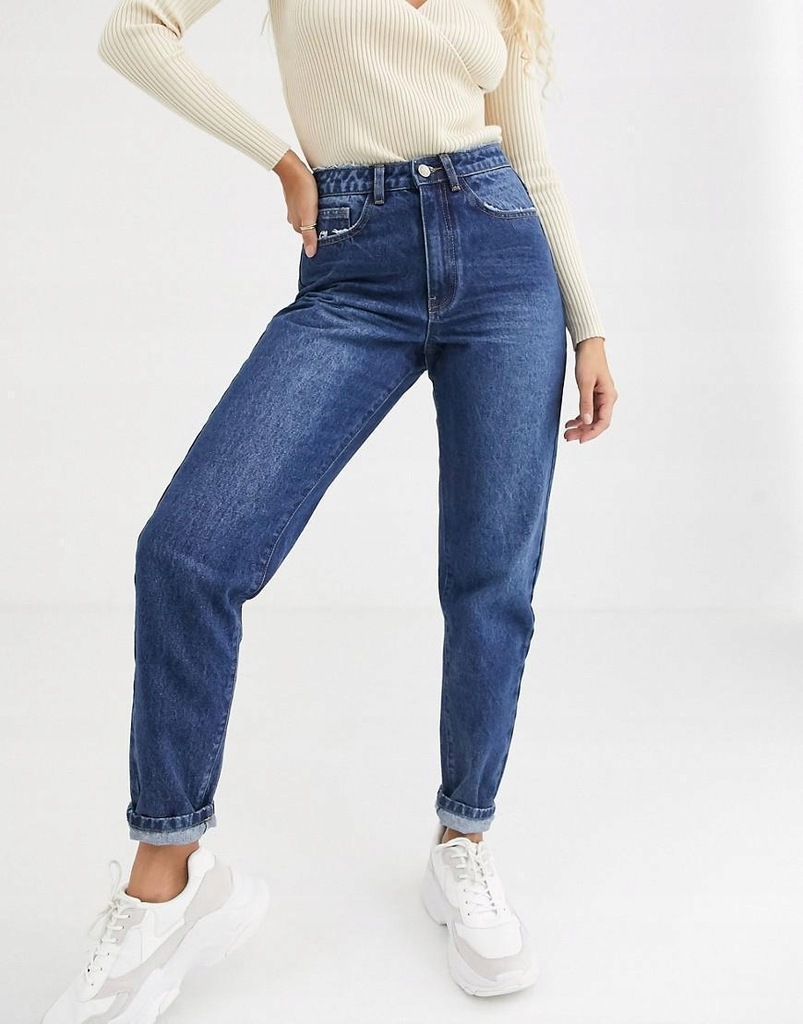 07W021 MISSGUIDED__NX8 SPODNIE MOM JEANS__L