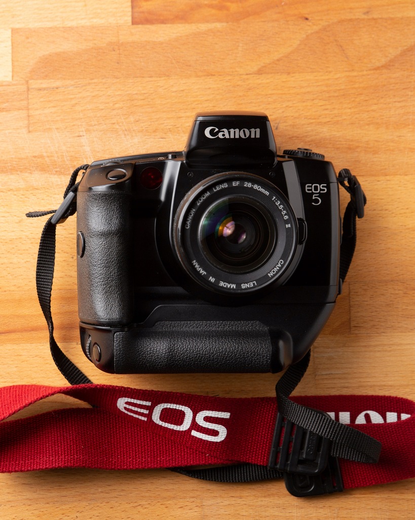 Canon EOS 5 + GRIP VG 10 + EF 28-80mm + Pasek!