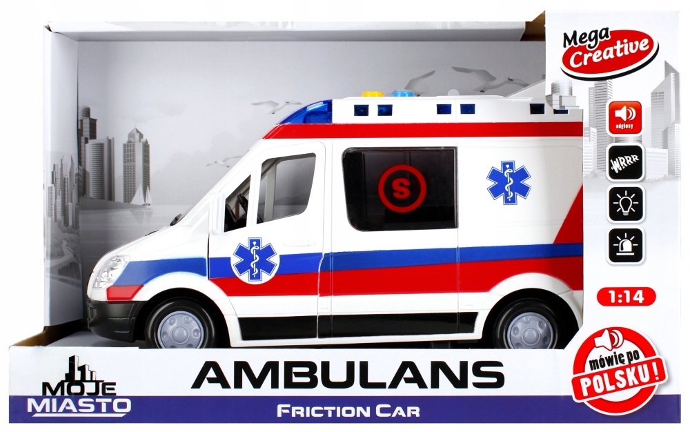 Ambulans na baterie. Mega creative