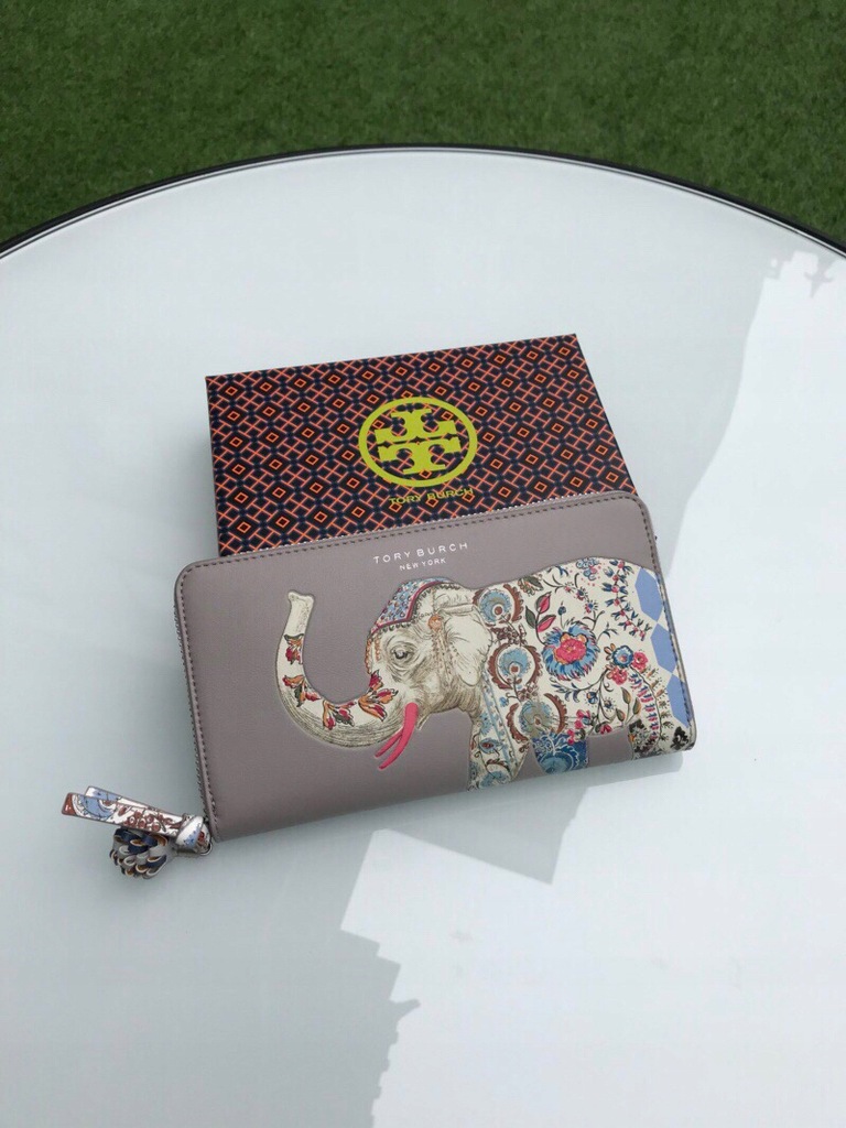 Tory Burch Elephant Zip Continental Wallet - 8698174020 - oficjalne  archiwum Allegro