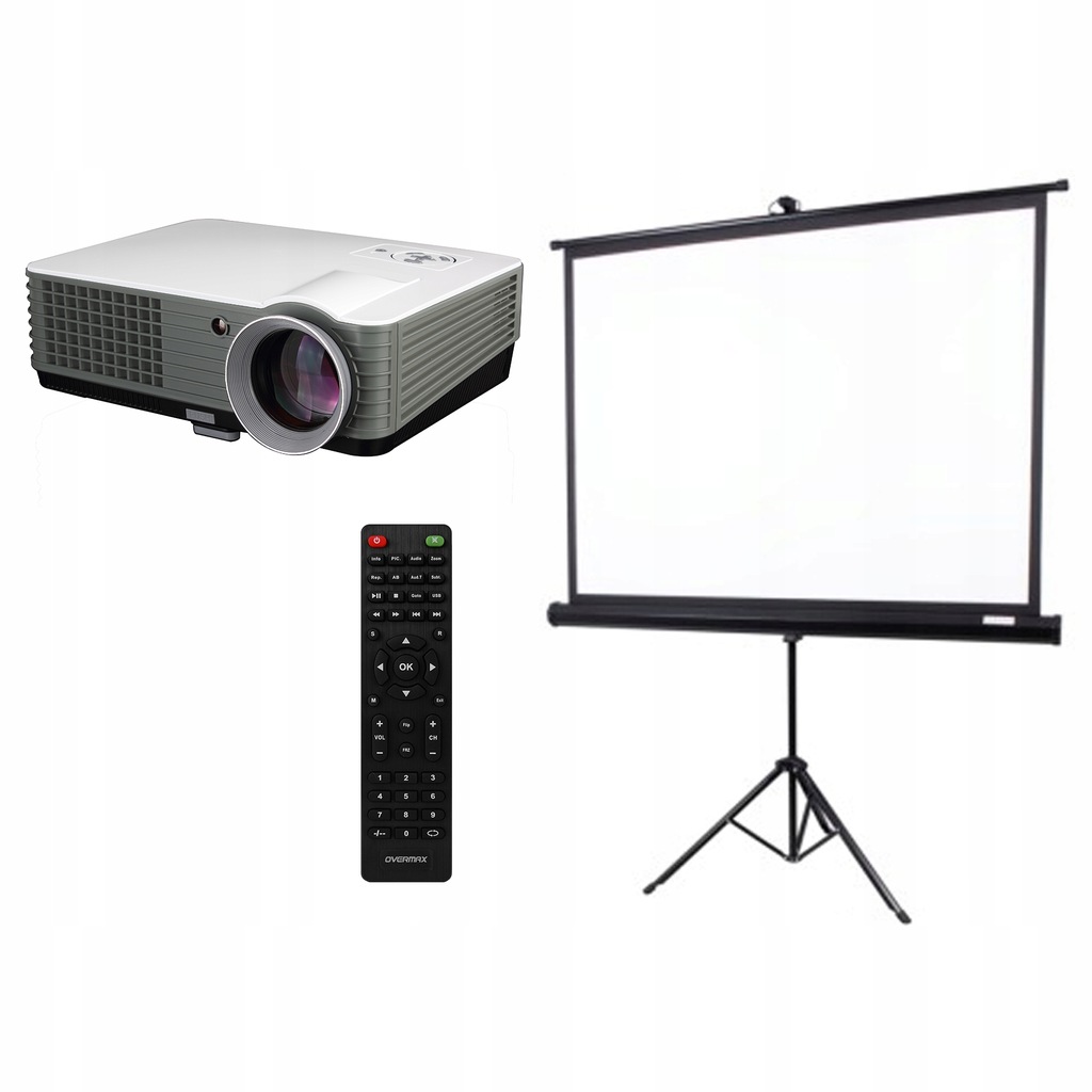 RZUTNIK PROJEKTOR OVERMAX MULTIPIC 3.1 + EKRAN HD 7666150886