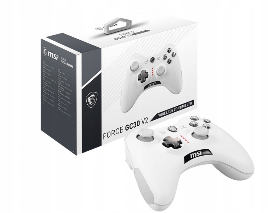 MSI Gamepad Force GC30 V2 biały white pad bezprzewodowy PC Android Windows