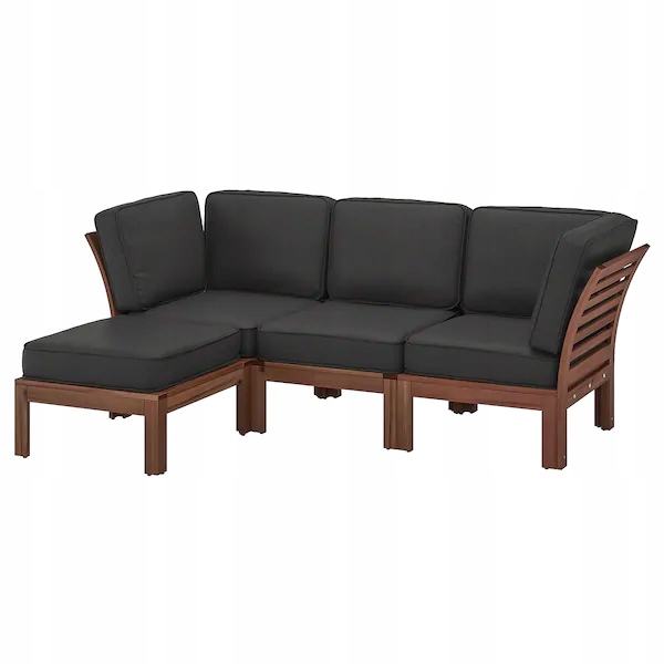 IKEA APPLARO Sofa modułowa 3osobowa z podnóżkiem 11905545527