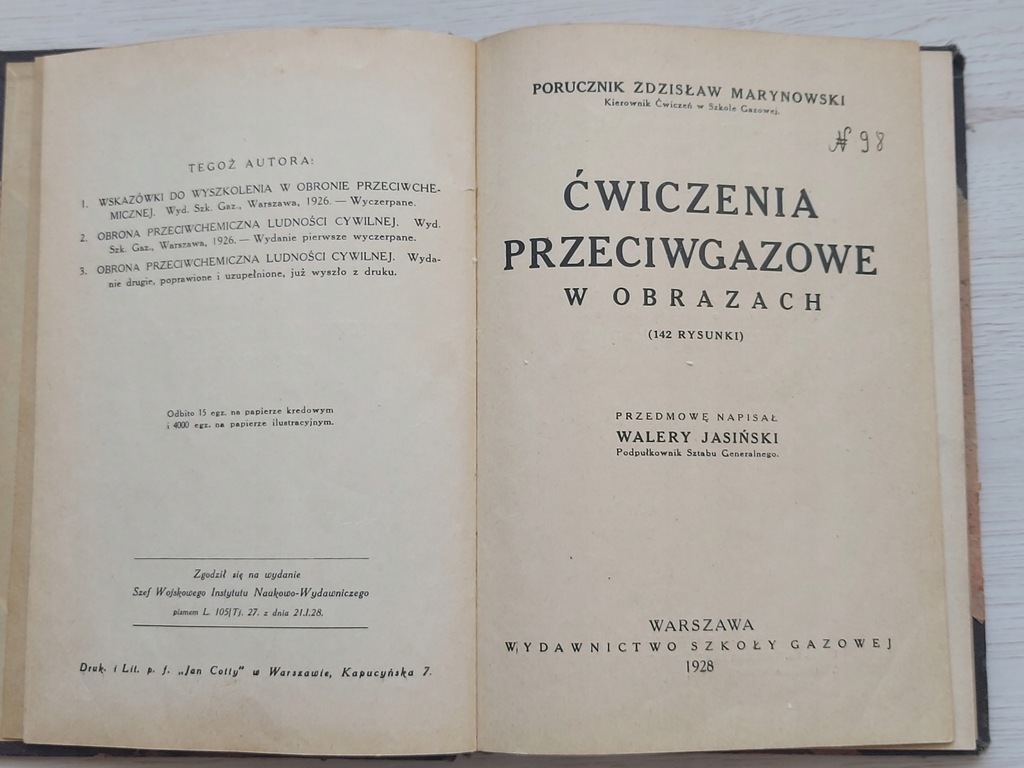 ĆWICZENIA PRZECIWGAZOWE W OBRAZKACH - 1928 r.