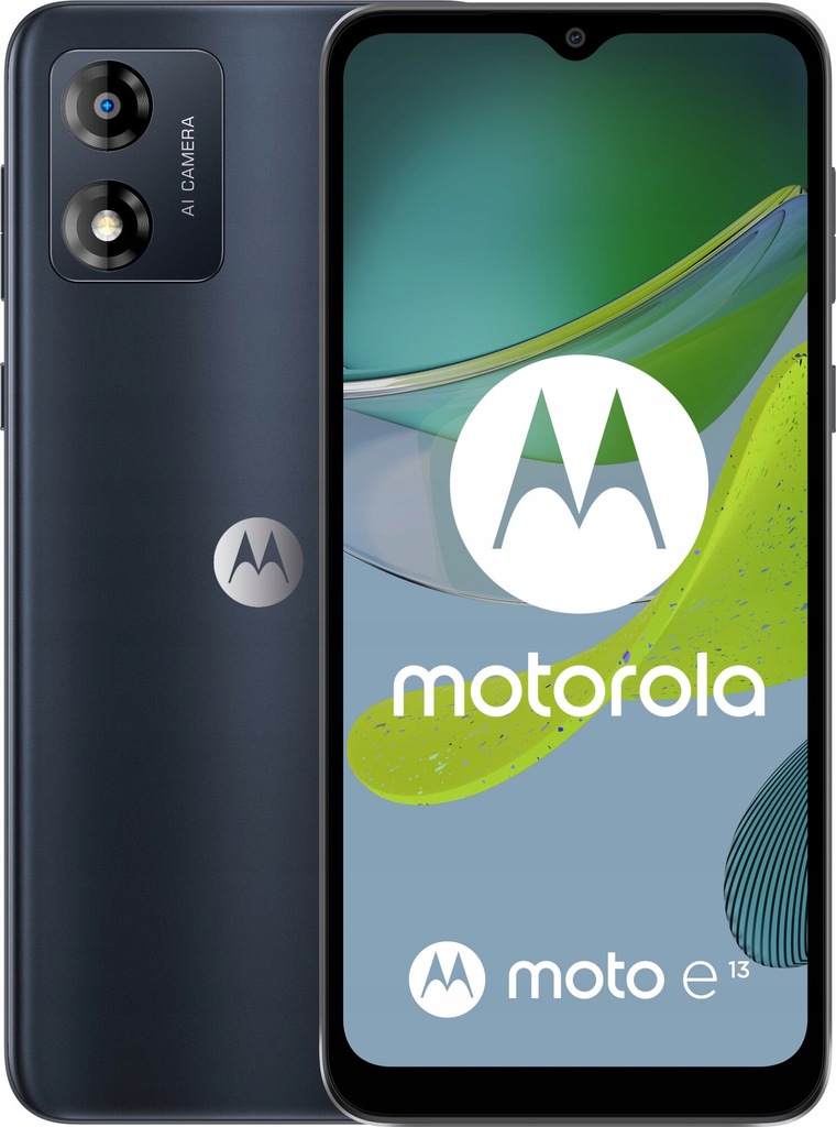 Motorola Moto E13 2 GB / 64 GB czarny stan idealny z listopada 2023r.