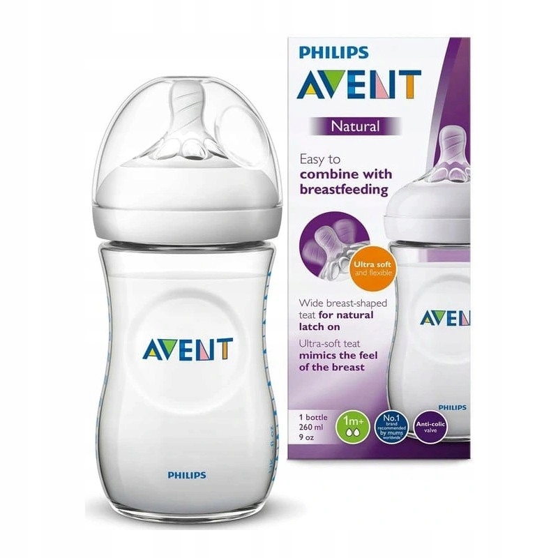 AVENT Butelka 260ml Natural 1m+ 033/17