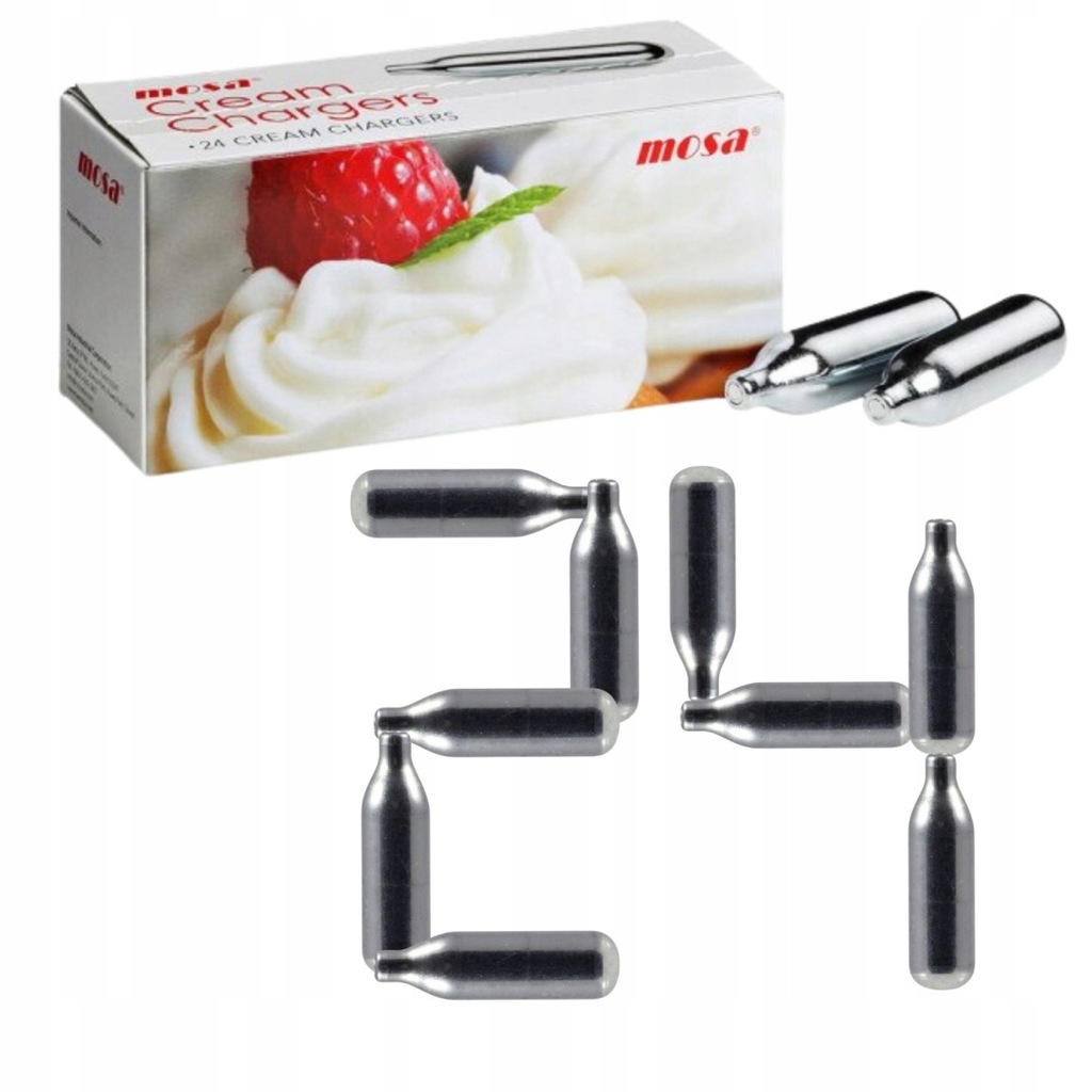 Tanie Naboje N2O Do Bitej Śmietany 24 Szt Do Syfonu Mosa Hendi iSi Kayser