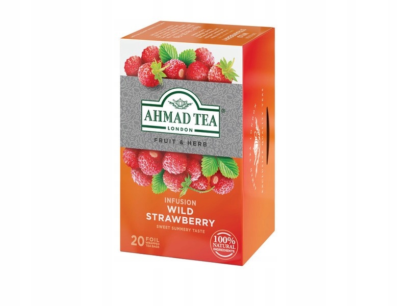 Herbata Owocowa Poziomka Wild Strawberry 20 torebek Ahmad Tea