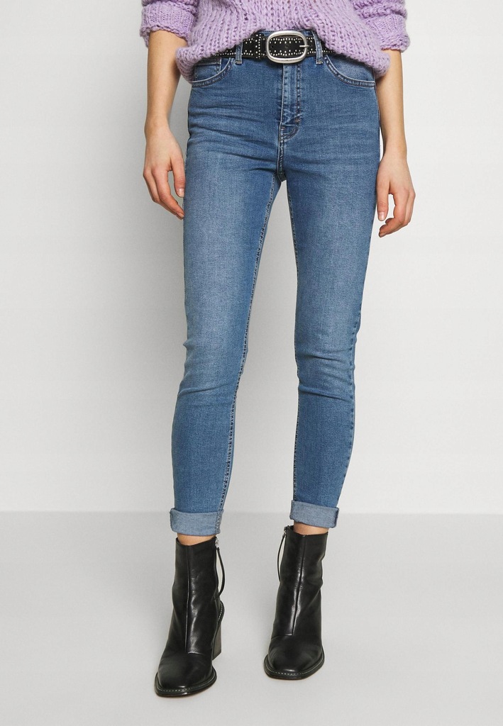 E1C706*TOPSHOP SPODNIE JEANSY RURKI W25 L30 I01