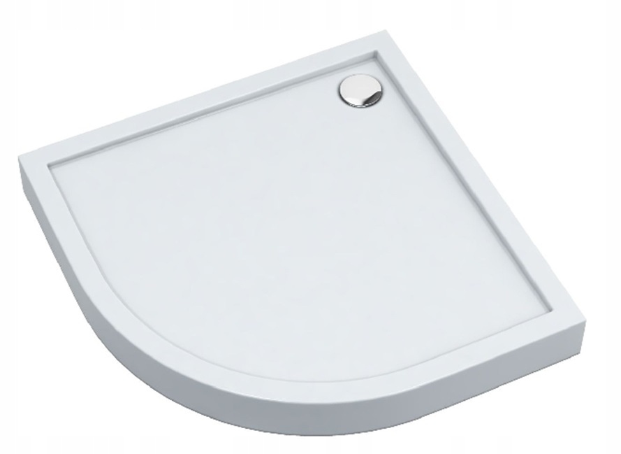 POLSKI brodzik półokrągły 90x90x12 cm - akrylowy biały WHITE