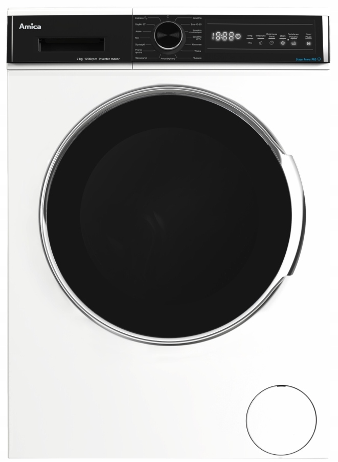 Pralka Amica WA3S712BLiSHB 7 kg LED 15 programów