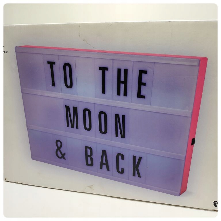 LYSBOKS LIGHT BOX PODŚWIETLANA TABLICA Z LITERAMI 8442438255