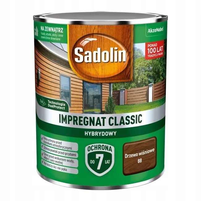 SADOLIN IMPREGNAT CLASSIC HYBRYDO 7 LAT DRZEWO-WIŚ