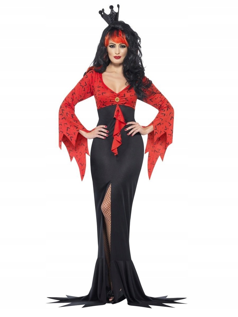 STRÓJ SUKIENKA DIABLICY CRUELLA DŁUGA DEMON EVIL M
