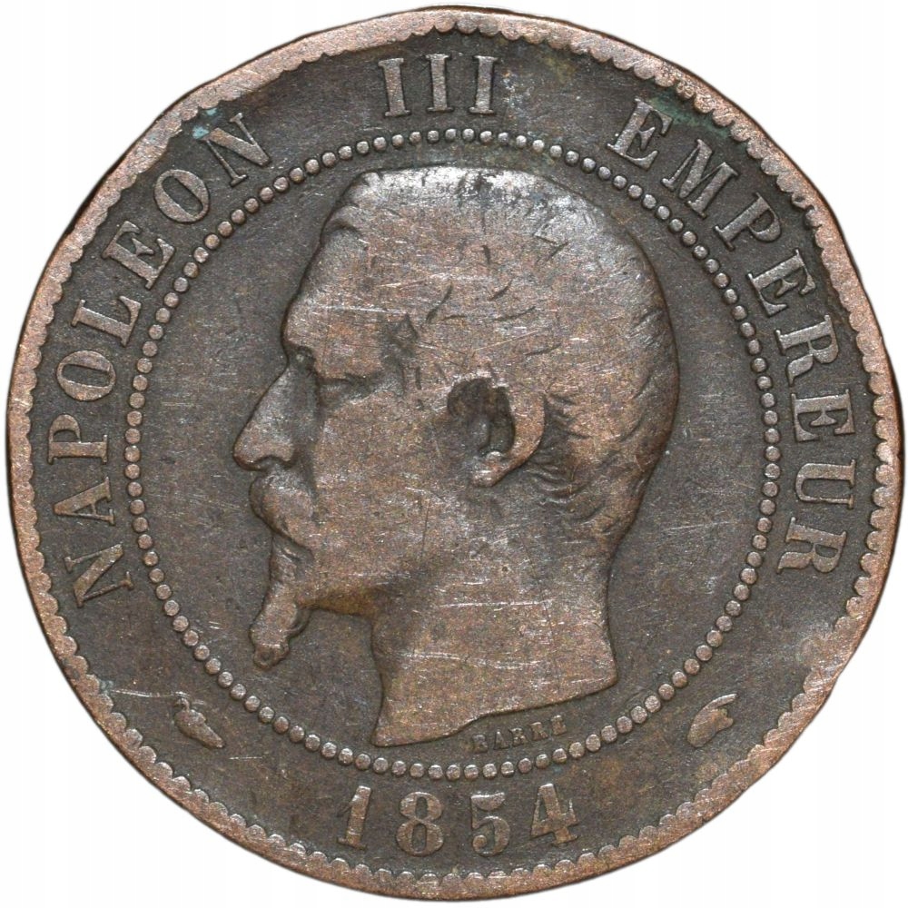 Francja 10 centymów 1854 A