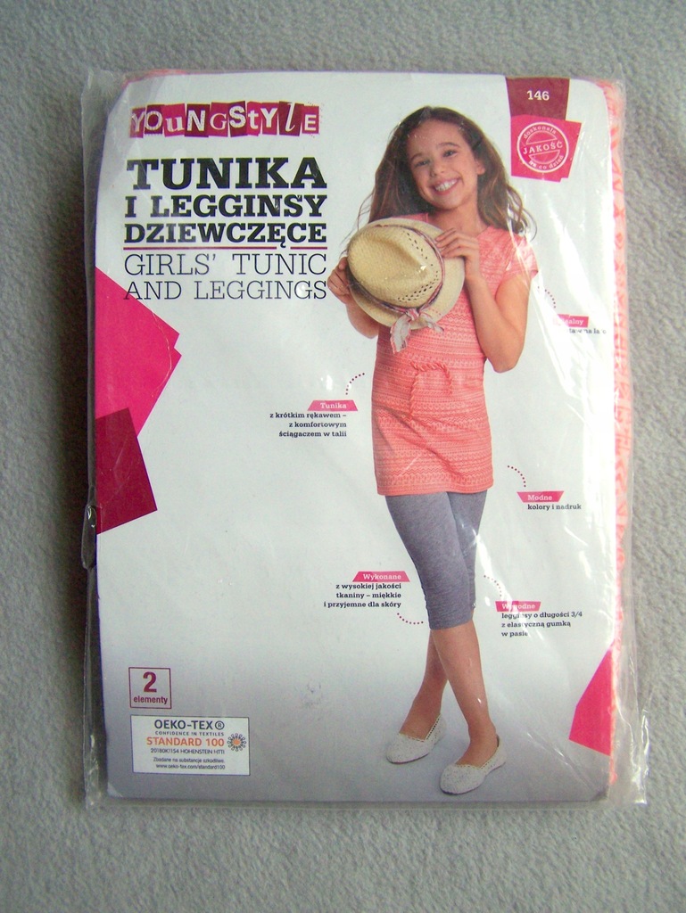 TUNIKA I LEGGINSY DZIEWCZĘCE COTTON 140 YOUNGSTYLE