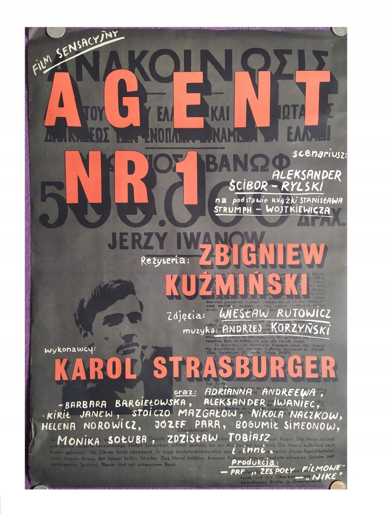 AGENT NUMER 1-PLAKAT FILMOWY