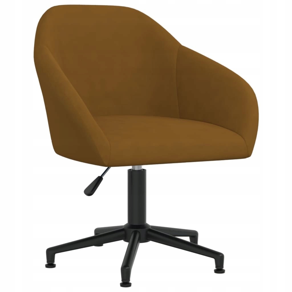 VidaXL Obrotowe krzesło biurowe, brązowe, obite aksamitem